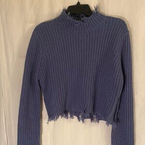 Bohemian style cropped sweater medium